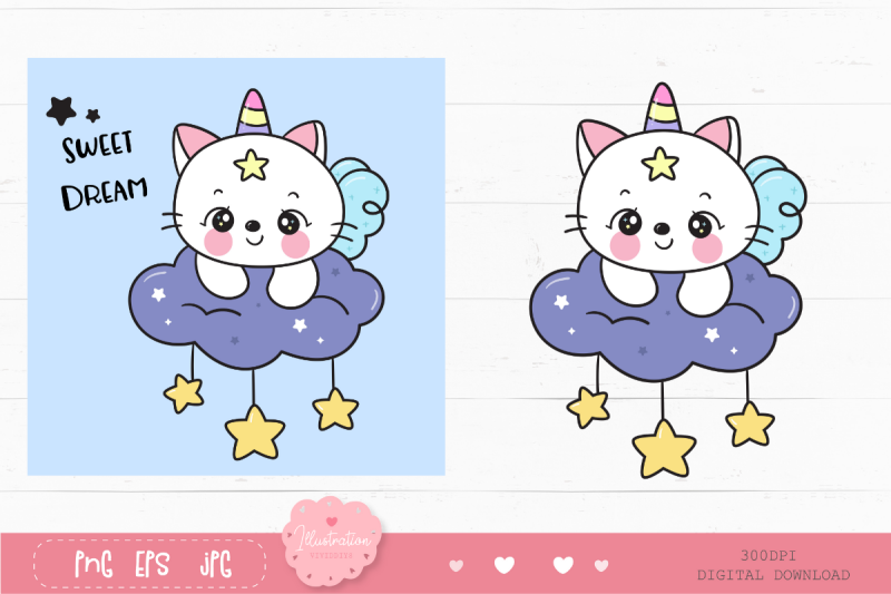 cat-unicorn-on-cloud-with-star-kawaii-cliparts-baby-kitten