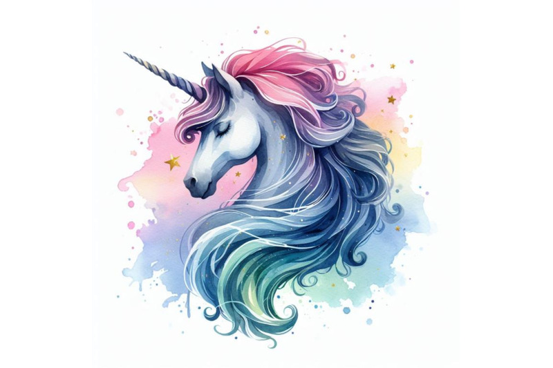 4-unicorn-head-silhouette-vector