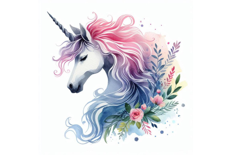 4-unicorn-head-silhouette-vector