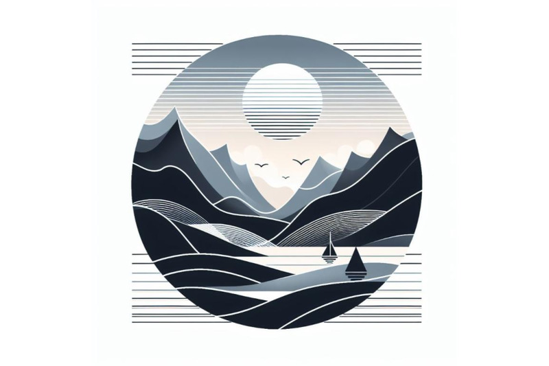 bundle-of-4-4-mountains-and-sea-poster