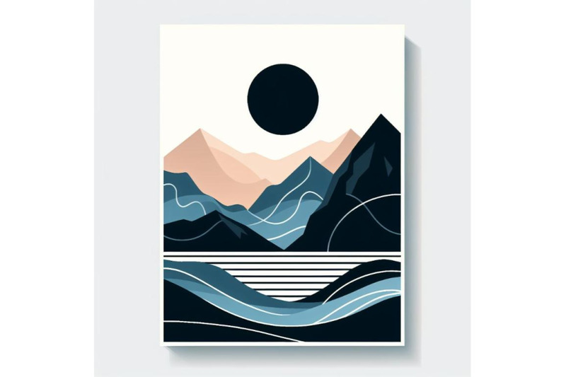 bundle-of-4-4-mountains-and-sea-poster