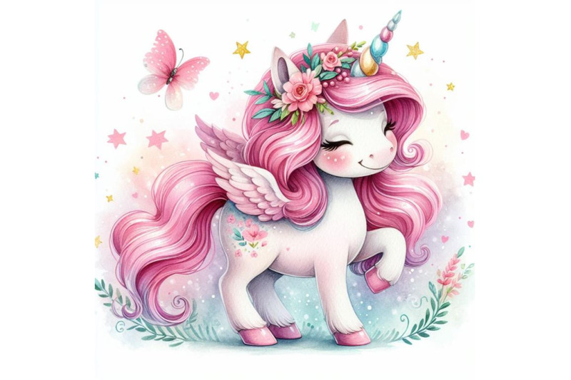 4-little-pink-unicorn-design-for-ch