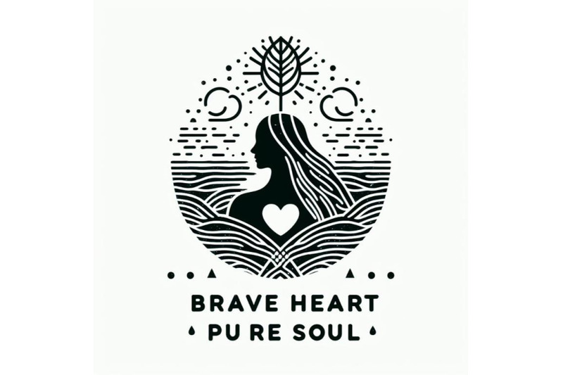 bundle-of-4-brave-heart-clear-mind-pure-soul-vector