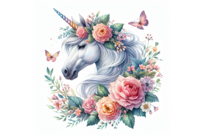 4-unicorn-head-with-flowers-car