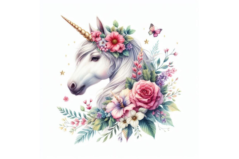 4-unicorn-head-with-flowers-car