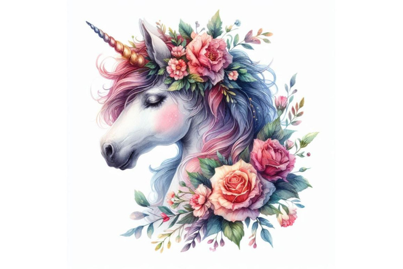 4-unicorn-head-with-flowers-car