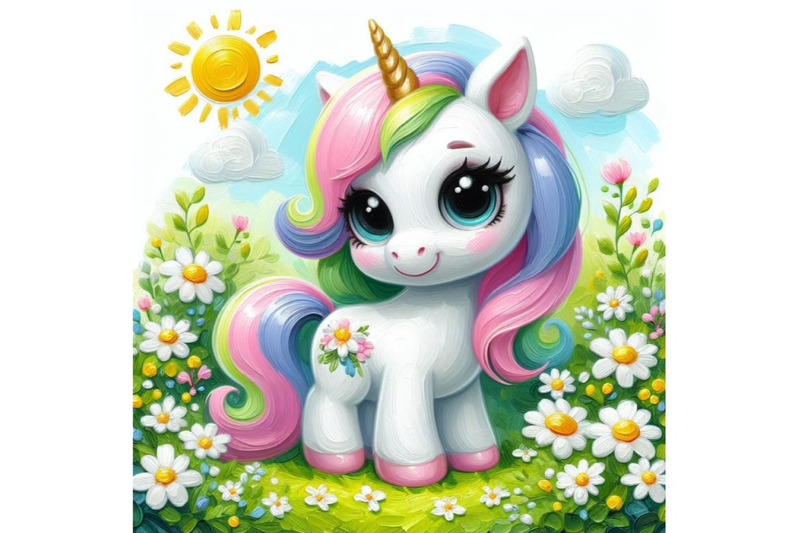 4-cute-cartoon-unicorn-on-a-mea