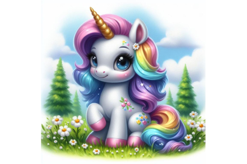 4-cute-cartoon-unicorn-on-a-mea