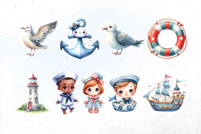 watercolor-little-sailor-bundle-png-cliparts