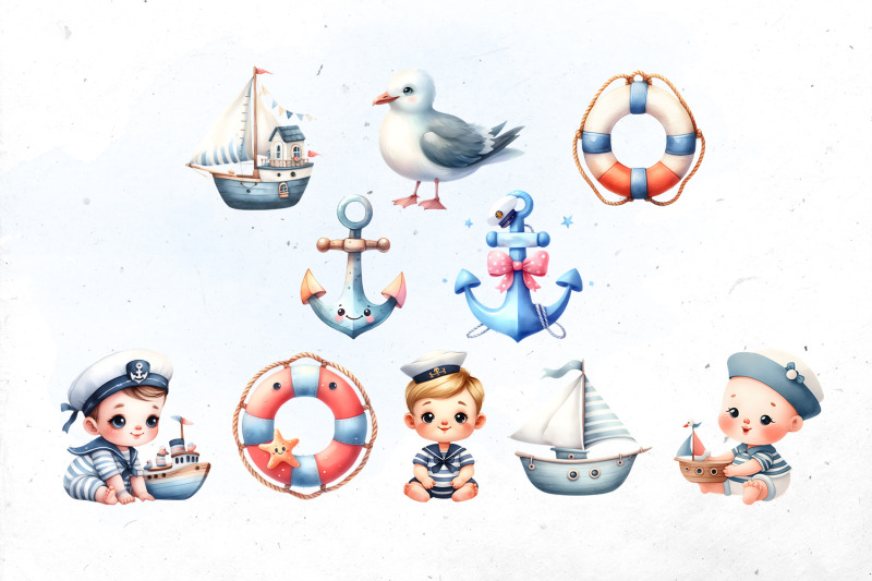 watercolor-little-sailor-bundle-png-cliparts