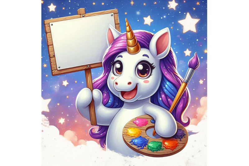 4-cartoon-unicorn-is-holding-a-pla