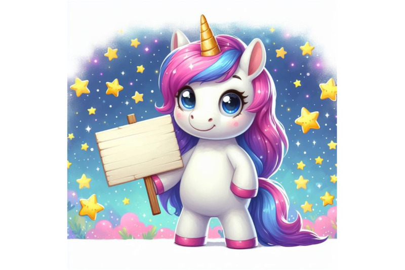 4-cartoon-unicorn-is-holding-a-pla