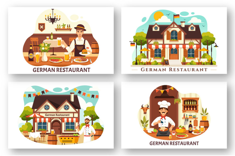 10-german-food-restaurant-illustration