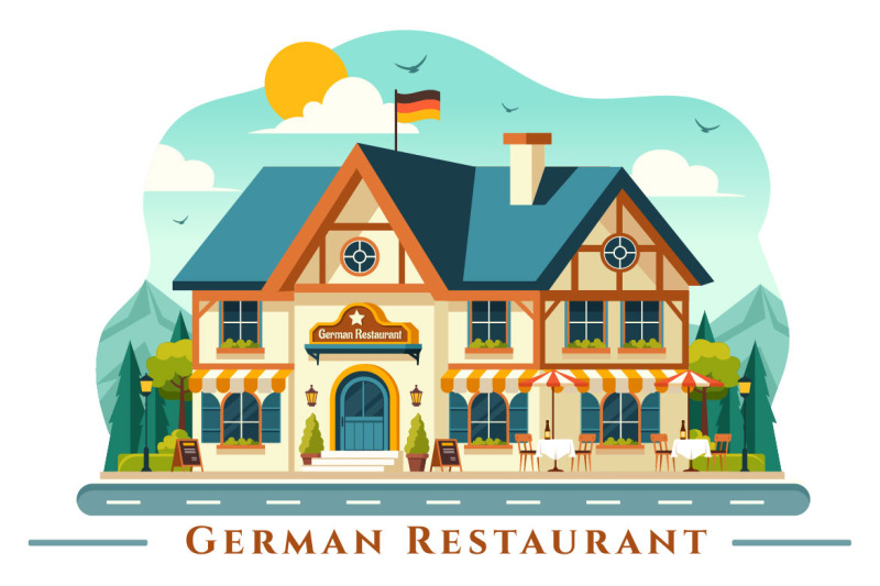 10-german-food-restaurant-illustration