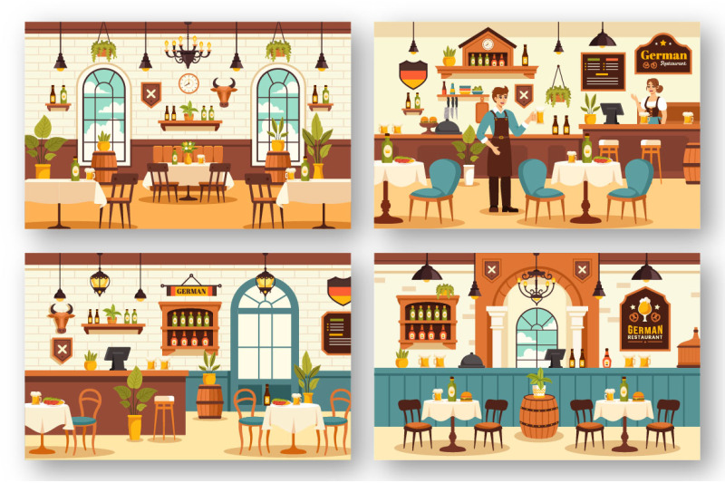 10-german-food-restaurant-illustration