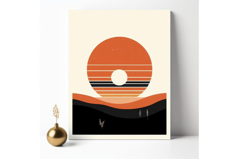 a-set-of-4-mid-century-sunset-print