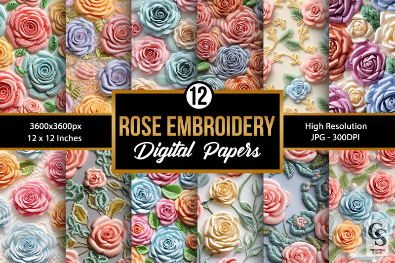 pastel-3d-roses-embroidery-seamless-patterns