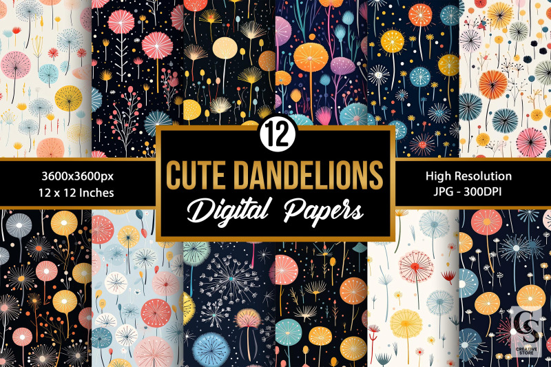 cute-dandelions-seamless-patterns