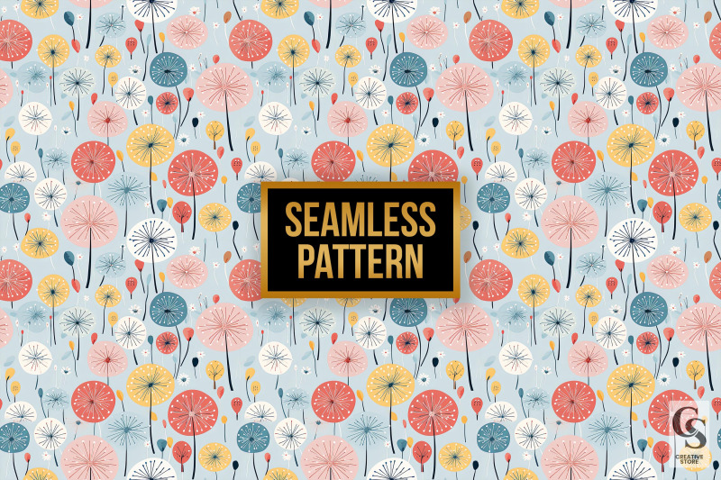 cute-dandelions-seamless-patterns