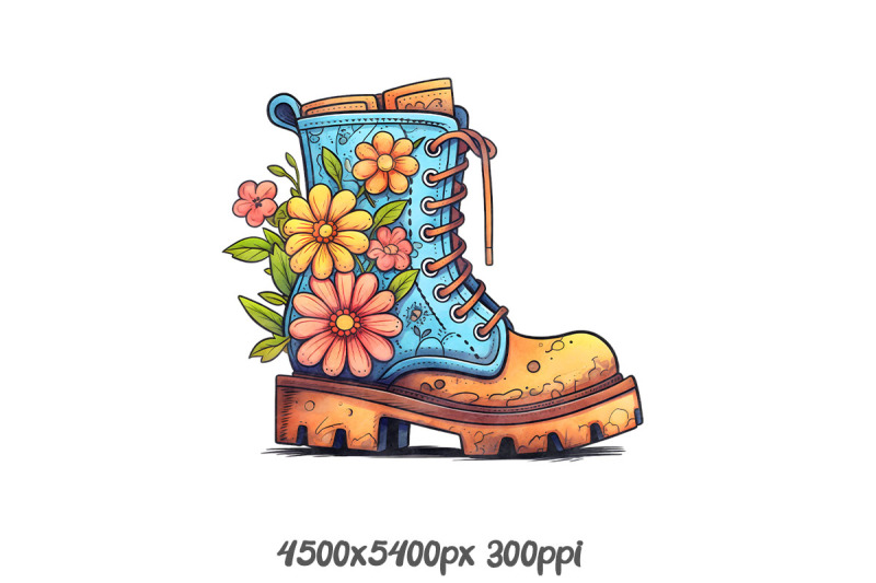 floral-hiking-boot-scene