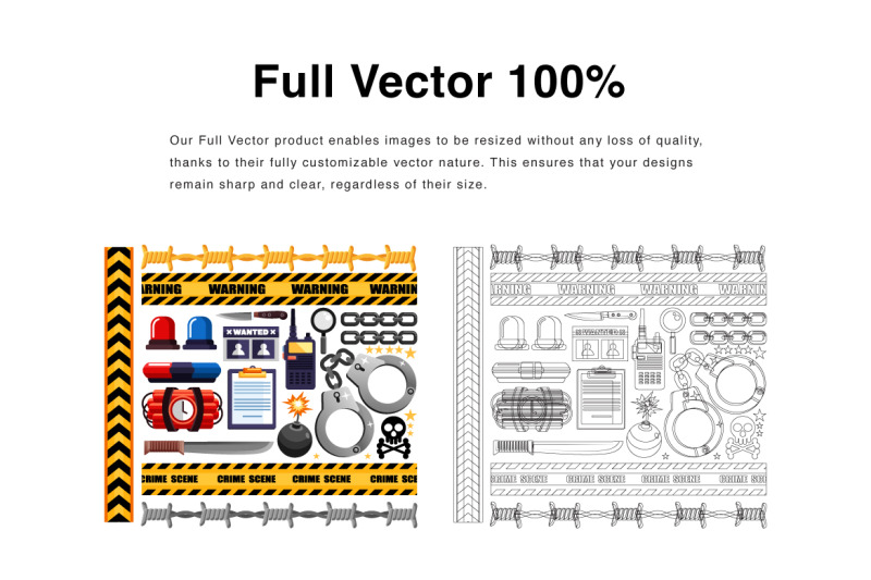 crime-elements-vector-illustration