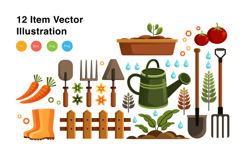 farm-elements-vector-illustration