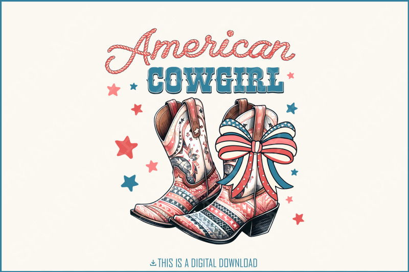 american-cowgirl-png-4th-of-july-coquette-retro-america-designs-western-amp-cowboy-styles-cowgirl-boots-patriotic-sublimation