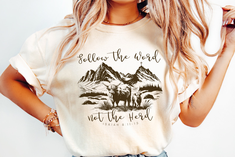 follow-the-word-not-the-herd-png-isaiah-8-11-13-christian-country-design-western-cowboy-png-faith-sublimation-bible-verse-highlandcow