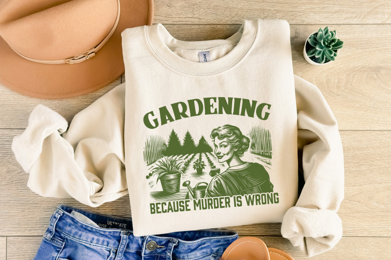 gardening-because-murder-is-wrong-png-trendy-vintage-retro-gardening-design-funny-garden-lover-gardening-mom-houseplant-lover-digital