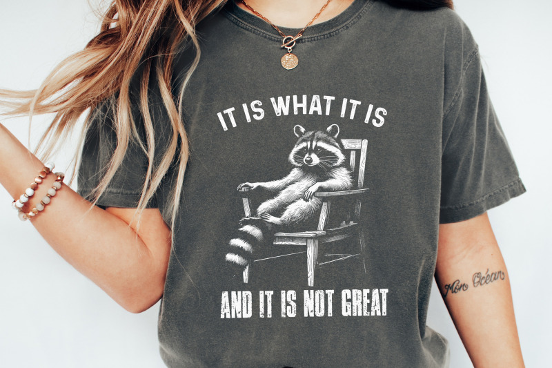 it-is-what-it-is-and-it-is-not-great-racoon-t-shirt-design-sarcastic-funny-graphic-tee-png-trending-sublimation-design-digital-download