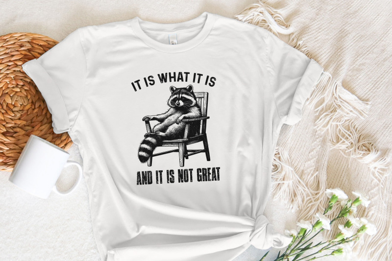 it-is-what-it-is-and-it-is-not-great-racoon-t-shirt-design-sarcastic-funny-graphic-tee-png-trending-sublimation-design-digital-download