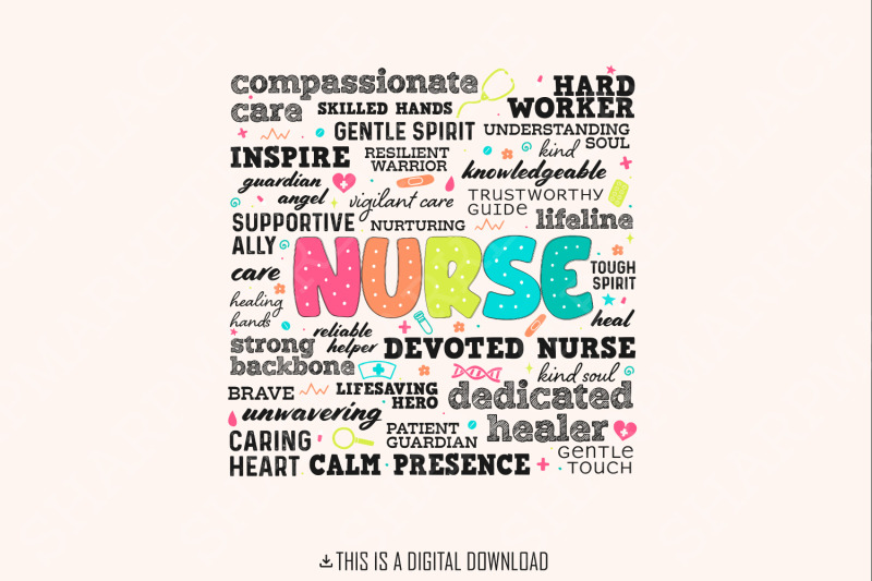 retro-nurse-word-png-nurse-life-png-funny-nurse-quotes-floral-nurse-doodles-sublimation-design-nurse-gift-instant-download