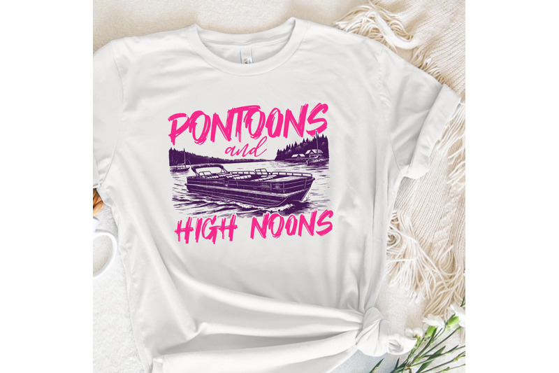 pontoons-and-high-noons-retro-vintage-neon-summer-boat-png-trendy-beer-seltzer-design-digital-download