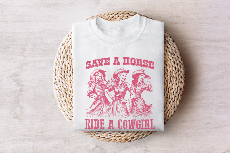 retro-save-a-horse-ride-a-cowgirl-png-funny-lesbian-cowgirl-digital-download-sapphic-png-lesbian-pride-western-png-vintage-lesbian-art