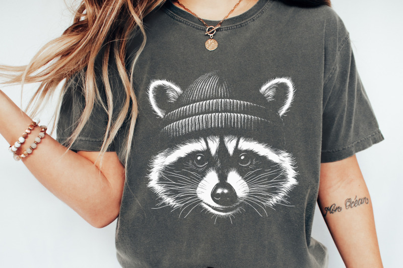 bandit-cute-raccoon-svg-funny-animal-shirt-design-hipster-trash-panda-digital-download-woodland-creature-graphic-bandit-tee-clipart