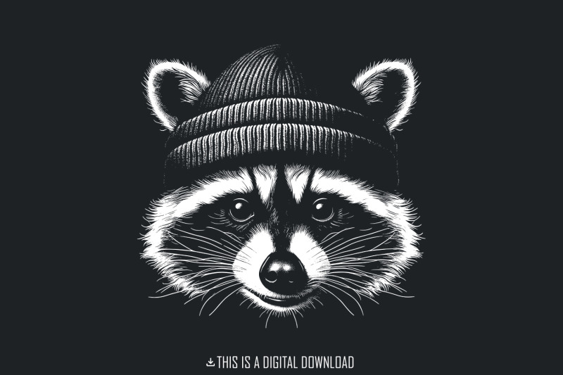 bandit-cute-raccoon-svg-funny-animal-shirt-design-hipster-trash-panda-digital-download-woodland-creature-graphic-bandit-tee-clipart