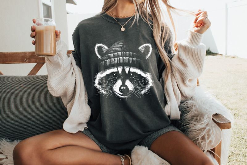 bandit-cute-raccoon-svg-funny-animal-shirt-design-hipster-trash-panda-digital-download-woodland-creature-graphic-bandit-tee-clipart