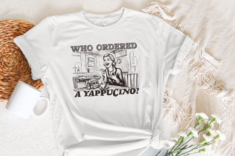 who-ordered-a-yappachino-retro-woman-in-coffee-shop-png-vintage-cafe-illustration-funny-coffee-lover-art-digital-download-quirky-retro