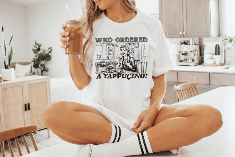 who-ordered-a-yappachino-retro-woman-in-coffee-shop-png-vintage-cafe-illustration-funny-coffee-lover-art-digital-download-quirky-retro