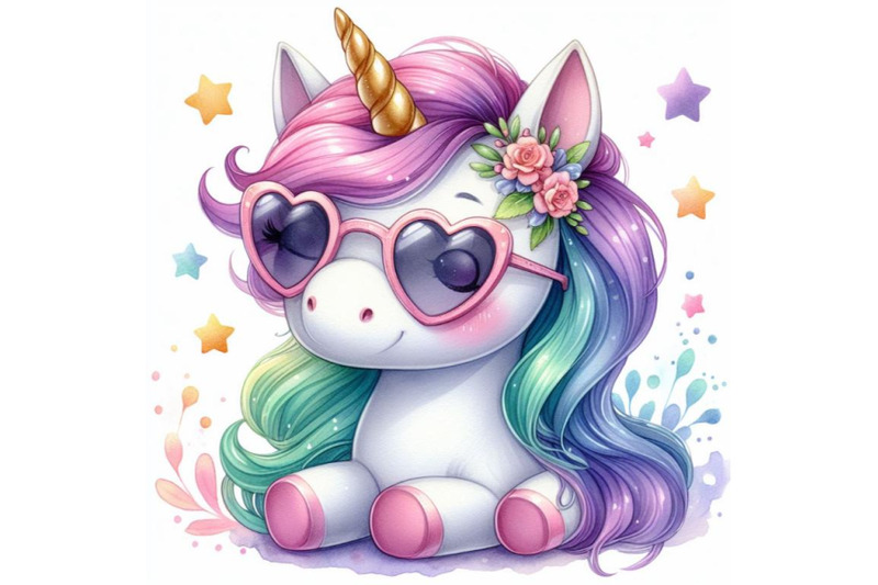 4-cute-unicorn-with-sun-glasses