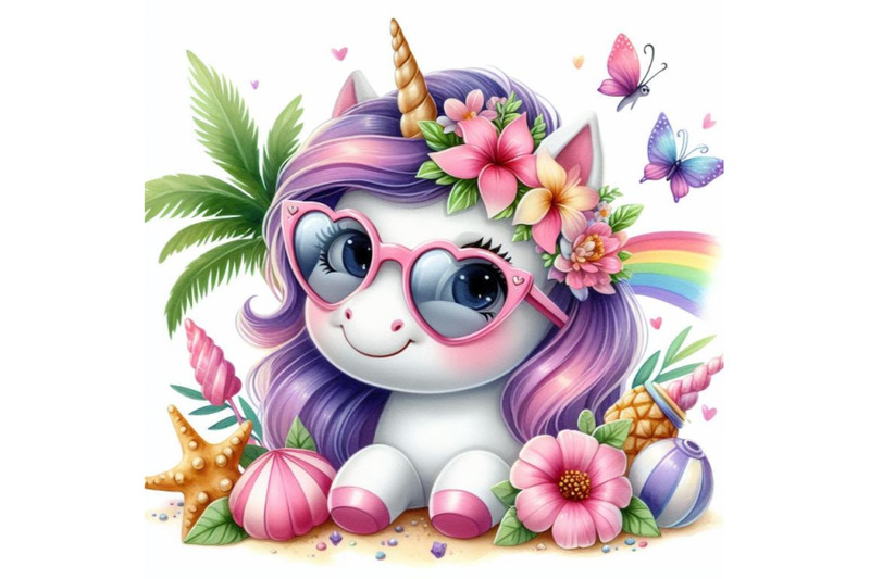 4-cute-unicorn-with-sun-glasses