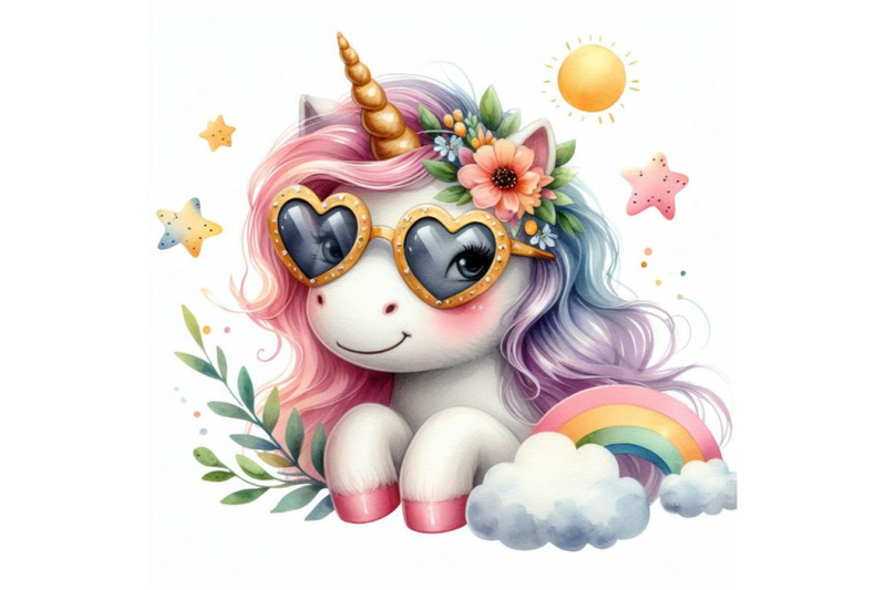 4-cute-unicorn-with-sun-glasses