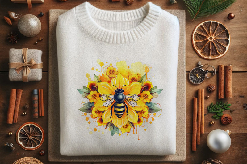 radiant-sunflower-and-bee