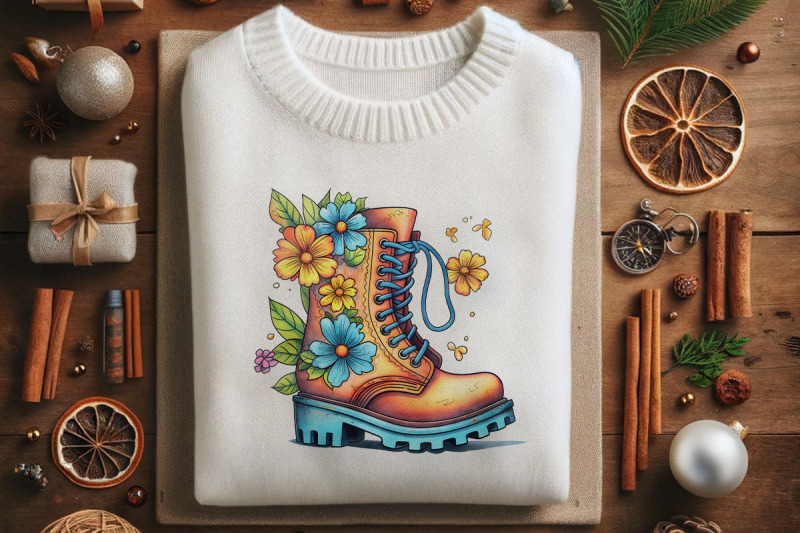 bohemian-floral-boot