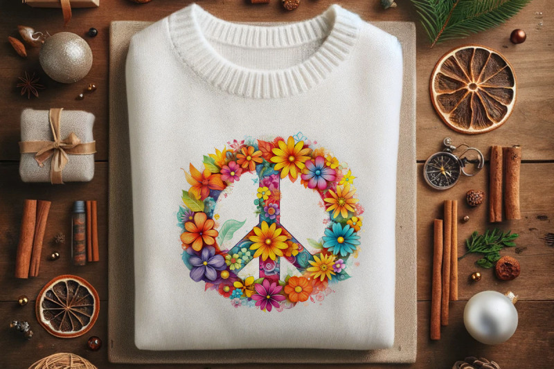 vibrant-floral-peace-sign