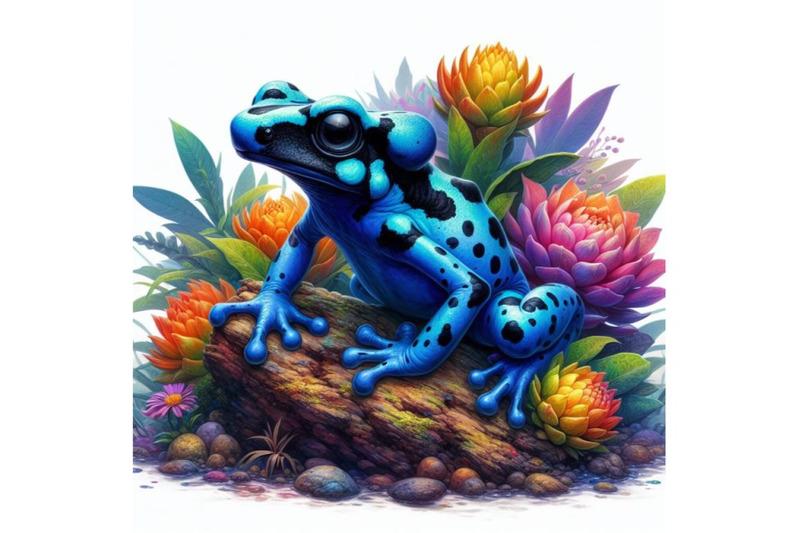 4-dendrobates-azureus-in-front-of-a-w