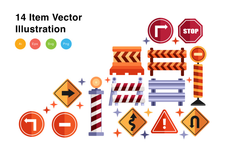 traffic-elements-vector-illustration