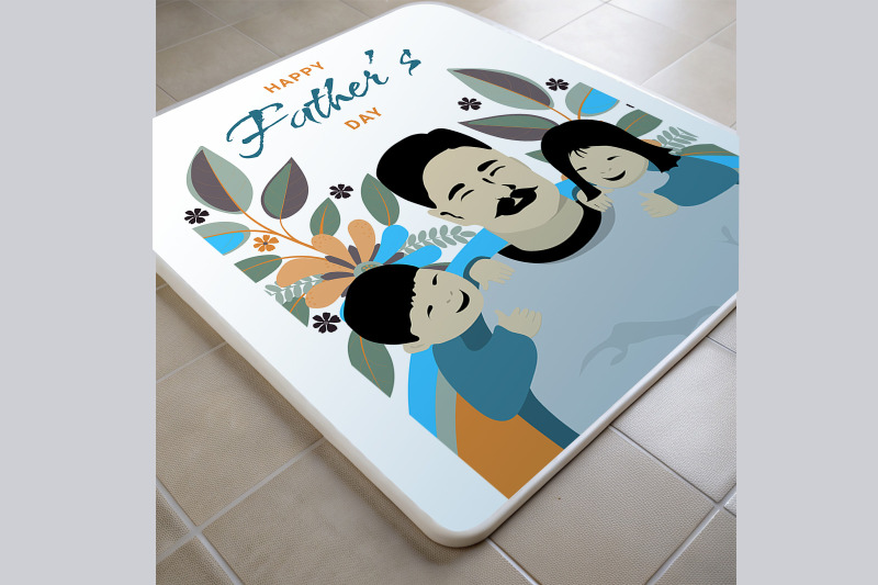 fathers-day-vector-card-illustration