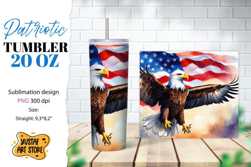 patriotic-tumbler-eagle-and-american-flag-sublimation