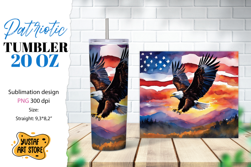 patriotic-tumbler-eagle-and-american-flag-sublimation